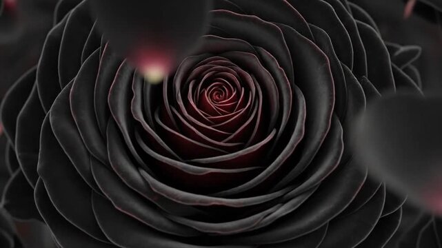 Dramatic Black Rose Close-Up - A Study in Dark Beauty and Floral Art.