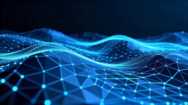 Abstract digital wave pattern