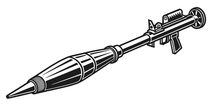 a large rocket propelled grenade launcher Vector