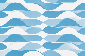 Fototapeta premium Abstract blue and white wave pattern background with smooth curves and flowing shapes. Ideal for graphic design, wallpaper, or decorative elements. Modern, minimal, and artistic aesthetic.