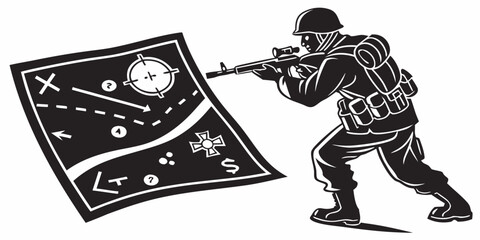 astronaut waving a flag with planets and stars Vector © Jannati