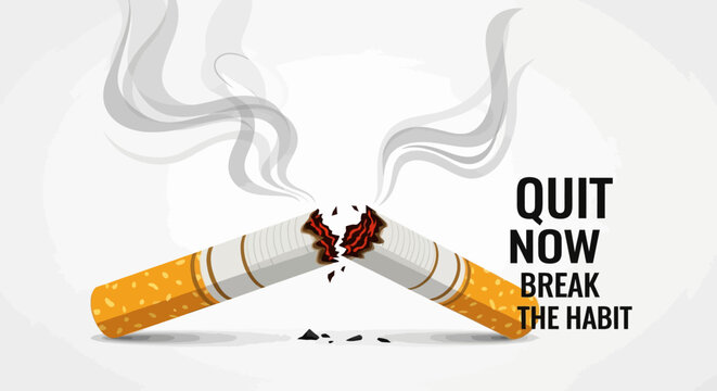 Cigarette Breaking Quit Smoking Now.