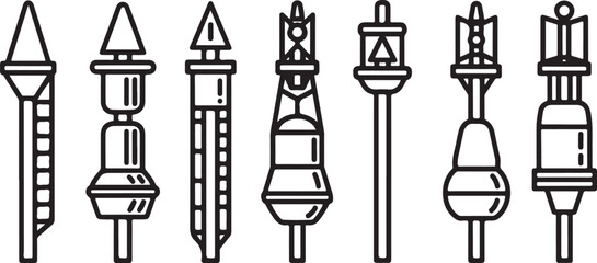 Fototapeta premium A variety of different types of syringes and needles Vector
