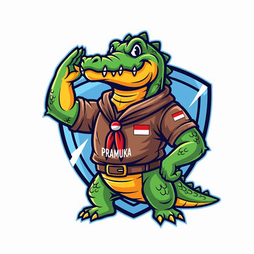 Pramuka Alligator Scout in Uniform