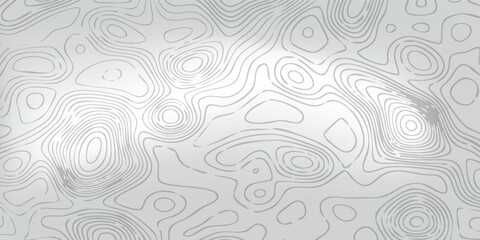 Organic altitude curve pattern, light gray backdrop with flowing white terrain lines forming irregular geographic structures. © MOH