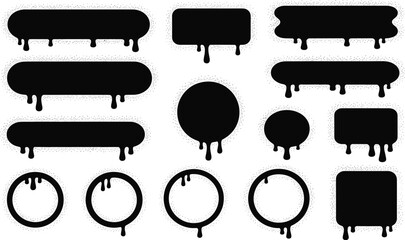 Vector set of grunge paint splatters and dripping paint frames for creative designs, banners, and graphic projectsVector set of grunge paint splatters and dripping paint frames for creative designs, b © Mominul