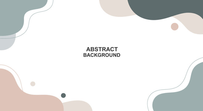 Abstract organic shapes background, pastel colors, minimalist design, fluid blobs, modern art