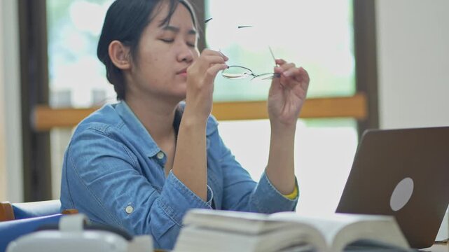 Student struggles with study stress classroom photo series indoor close-up emotional resilience