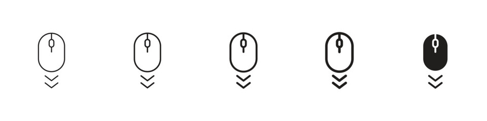 Scroll down computer mouse icon © apon