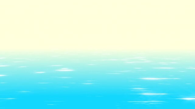 アニメ調の和風な水面がゆらめく、４K画質のループ映像素材