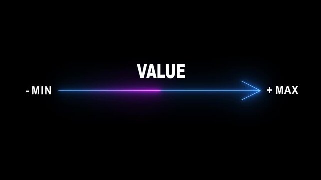 The concept of business value added. increase value, company value add, growth plan on black background. 4k video animation