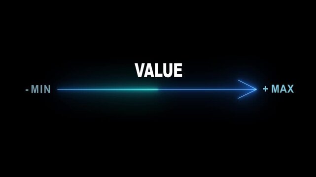 The concept of business value added. increase value, company value add, growth plan on black background. 4k video animation