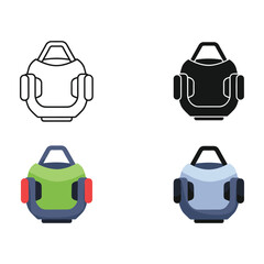 Set of car icons including police car vector illustration © KHADIJA AKTER