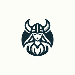 Fototapeta premium Viking Girl Logo