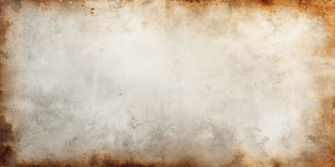 Obraz premium A blank antique parchment page featuring a stained brown grunge texture and aged sepia pattern for a vintage retro wallpaper design