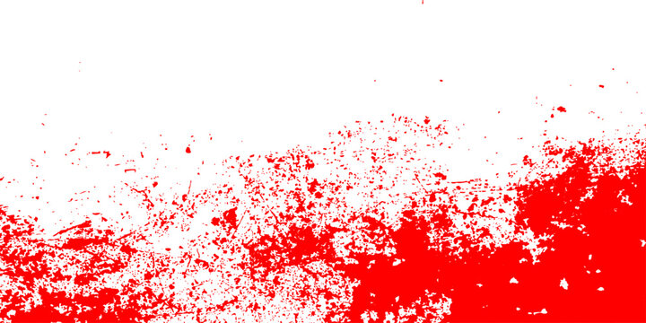 A grunge red paint and ink splash illustration featuring an artistic splatter design with a dirty texture, perfect for a winter snow backdrop or heart-themed Christmas card wallpaper
