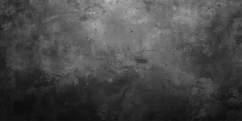 Obraz premium A dark aged surface with a rough grunge metal texture and dirty grey concrete patterns creates a vintage black wall backdrop for an antique stone design