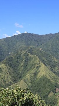 mountain panorama photo from the roadside, Enrekang Indonesia location.