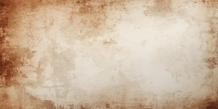A high-quality vintage background featuring stained brown parchment and an old grunge paper texture with an aged, antique aesthetic for retro art design