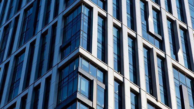 Modern building facade with glass windows