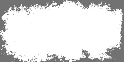 Vintage black ink silhouette of a grunge floral frame with a dirty texture and leaf pattern for a retro nature vector design border © hossain