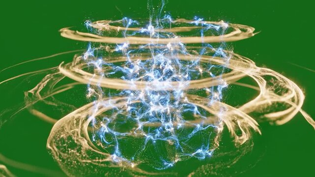 A luminous network of interconnected particles creates a futuristic, hopeful feel, ideal for illustrating complex systems, innovation, or digital tran
