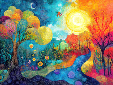 Radiant abstract art representing the power of selflessness