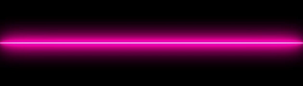 Abstract glowing neon line icon in pink color on black background animation. 4k motion graphics video.