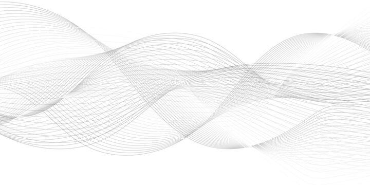 gray wave curve lines banner background design. Digital frequency track equalizer. Stylized line art background. modern soft luxury texture with smooth and clean vector subtle background illustration