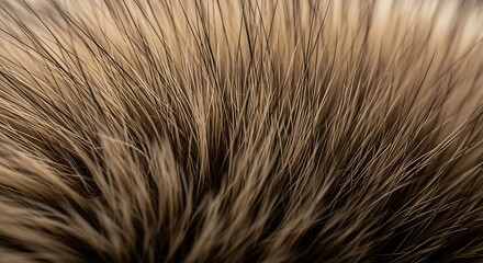 Fototapeta premium Close-up view of soft, textured animal fur with brown and blonde hairs.