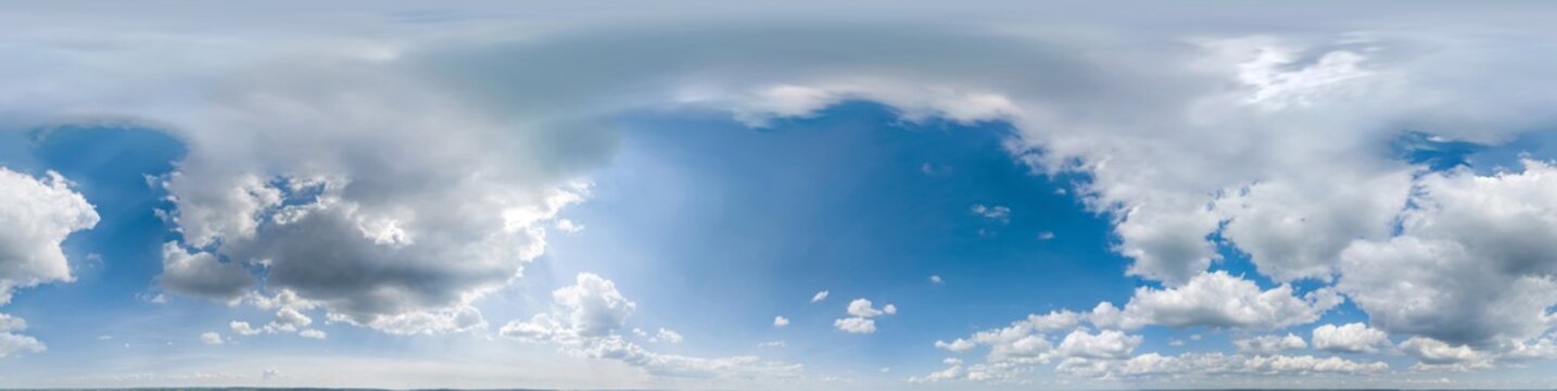 Beautiful 360 degree blue sky