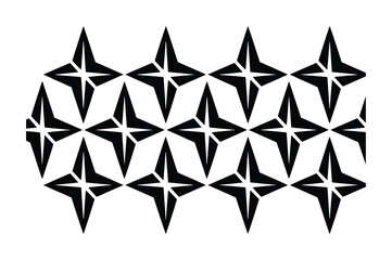 Obraz premium Black and White Geometric Starburst Pattern on White Background