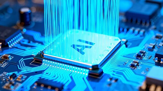AI chip on circuit board