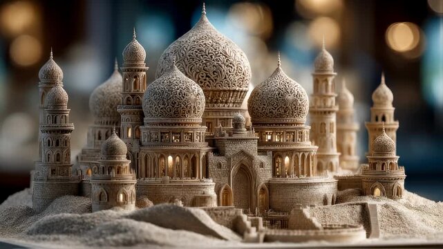 Intricate architectural marvel: A stunning display of domes and minarets design and structure