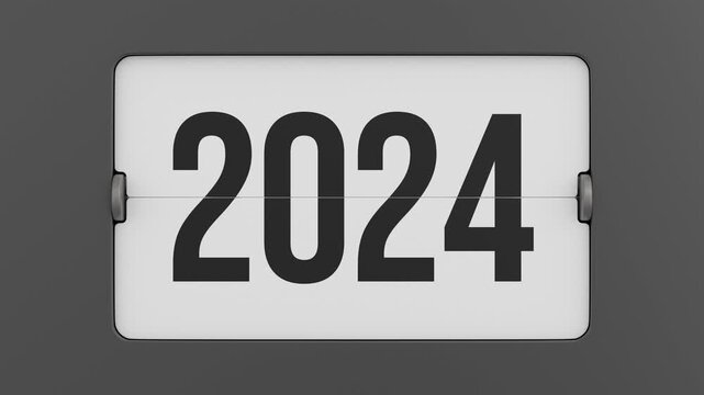 Flip scoreboard 2027 year. 3D render