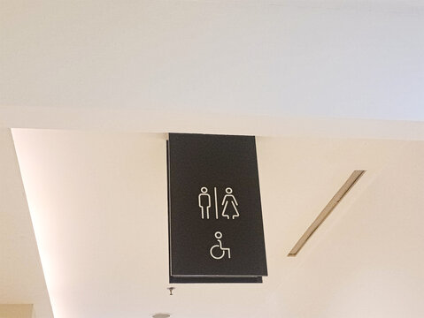 Restroom Direction Sign