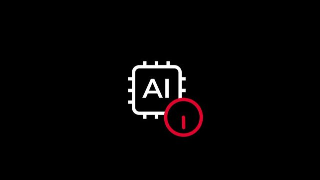 An artificial intelligence chip icon with a red clock signifies a processing duration or a limited time access to advanced computational features