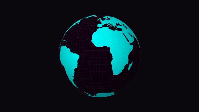 Mato Grosso, Brazil on Globe. Animated zoom into the state. Mato Grosso, Brazil intro, logo, presentation animation. Boundary shape on globe with round text. Short video.