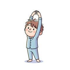 Obraz premium Character stretching their arms in the morning