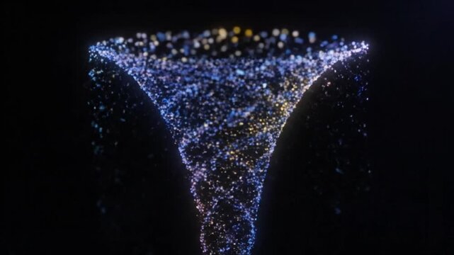 Glowing Particle Swarm Formation Animation.