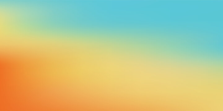 Soft diagonal gradient from warm orange and yellow to cool teal, creating an abstract background that evokes sunset, ocean horizons and a calm, tropical summer mood for design and branding.