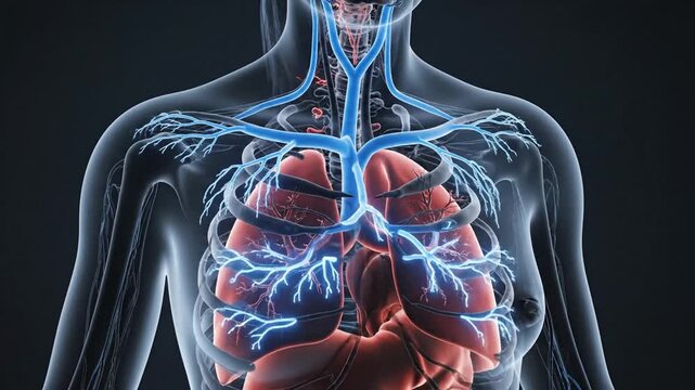 Artistic medical illustration showing human vagus nerve activation transitioning from sympathetic stress to parasympathetic calm with neural pathway signals and glowing molecular energy flow.