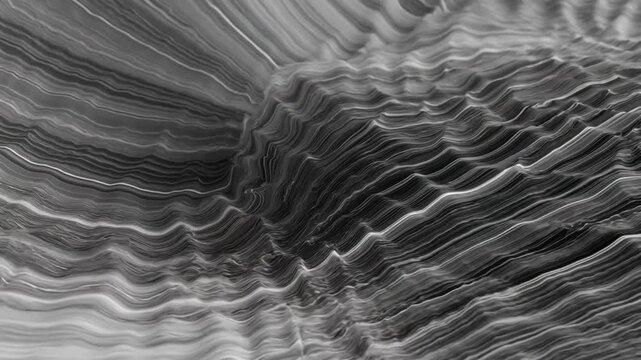 Abstract wave texture gray line pattern monochrome ripple background layered stone surface flowing contour design dynamic movement minimal art modern geometry dramatic depth rough detail elegant