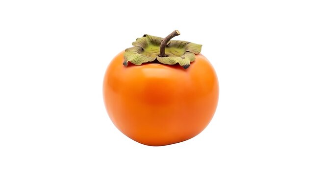 Persimmon Fruit Isolated on White Background