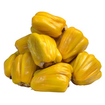 A vibrant pile of fresh jackfruits arranged indoors on a clean surface for a healthy eating promotion in a studio setting Transparent background PNG
