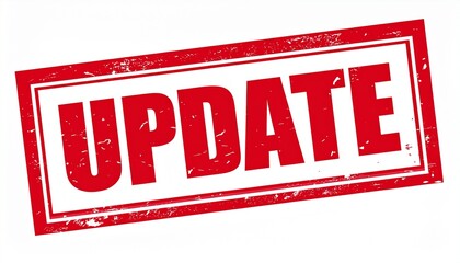 Red UPDATE Stamp Graphic for New Information