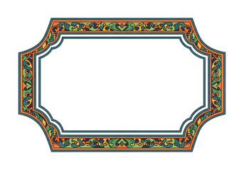 Ornate border with floral design