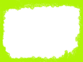 Green Paint Edge Frame with Transparent Background