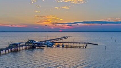 Aerial view of the Fairhope Pier