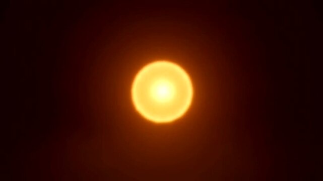 Mysterious Sun Shining Brightly in Dark Background